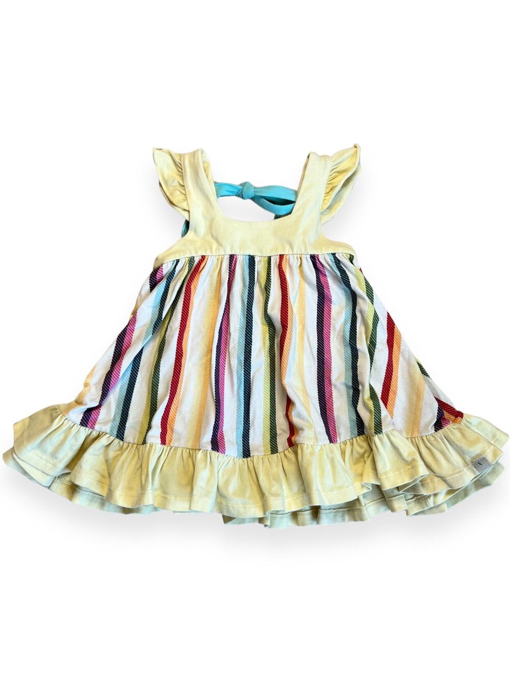 Omi Jo Golden Haze Striped Ruffle Tunic 18m